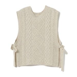 BEAMS BOY O.ALAN CABLE KNIT VEST (one size, Small/Medium)